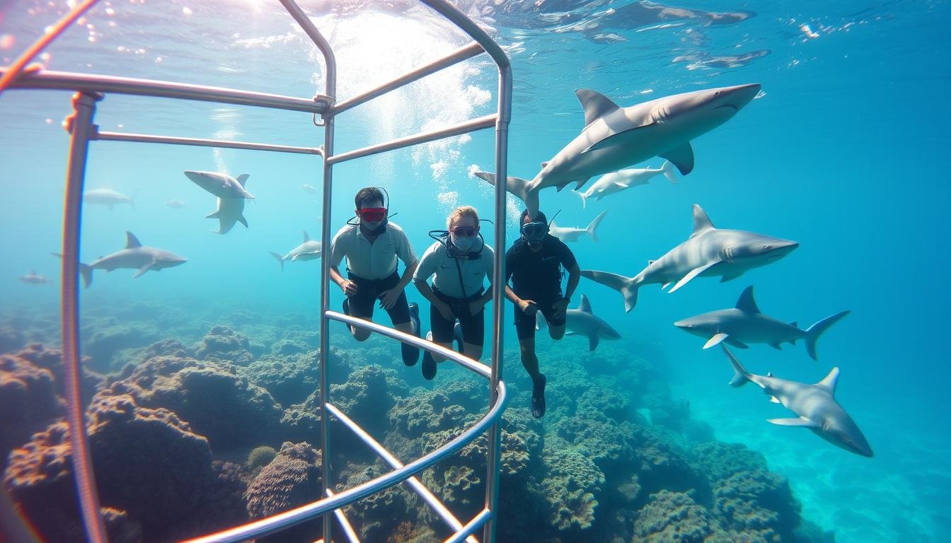 shark cage diving