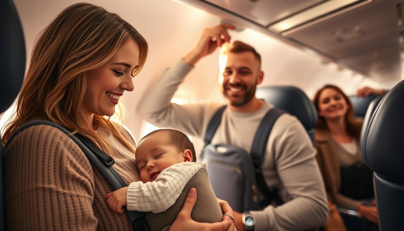 traveling with a baby on a plane
