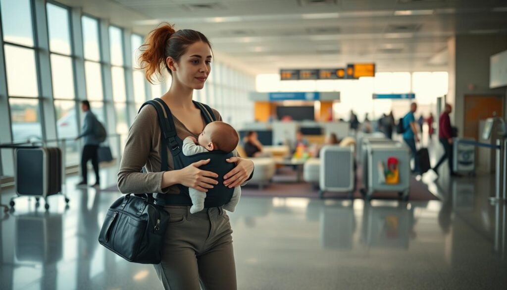 traveling with a baby on a plane