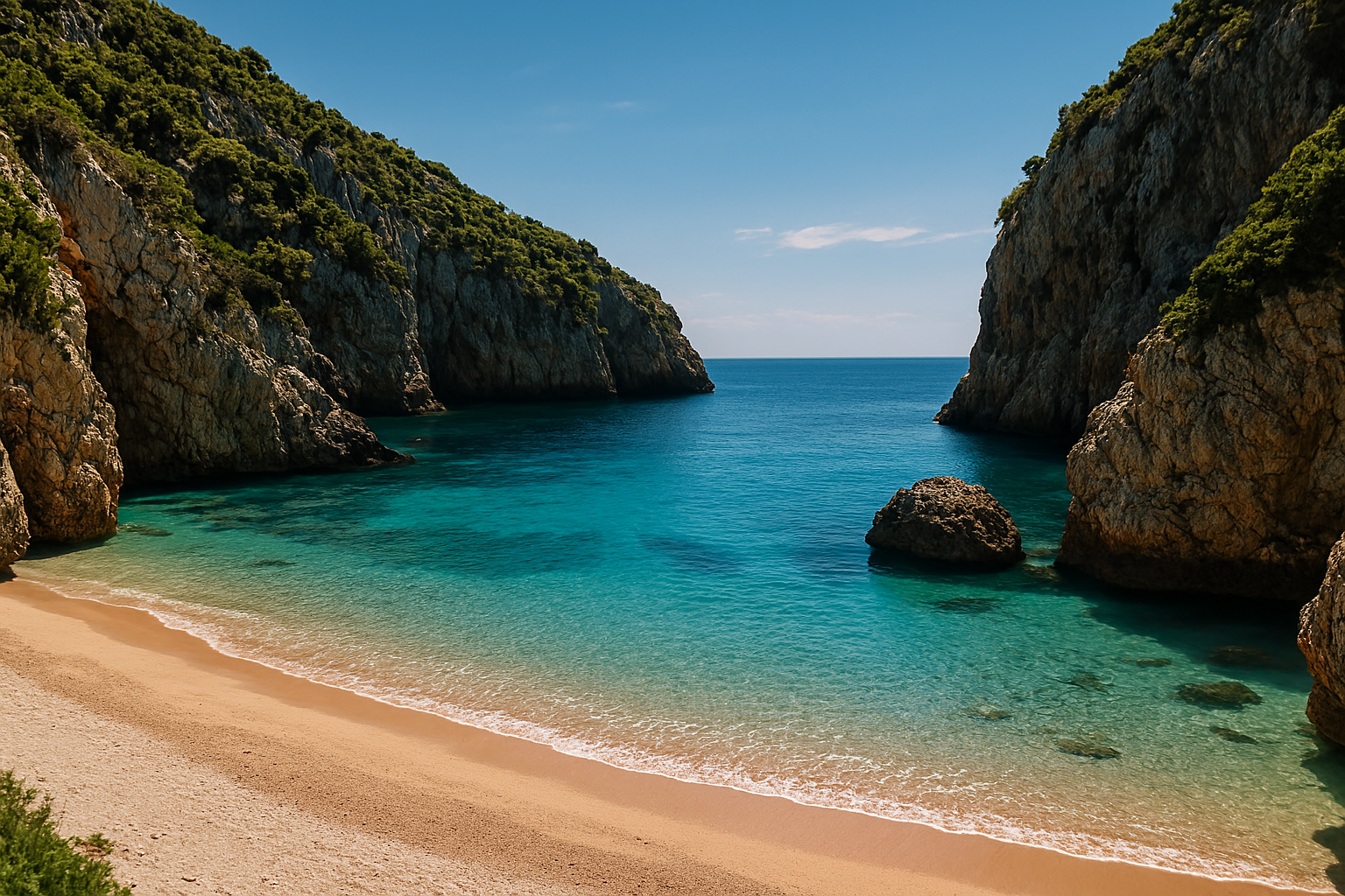 hidden beaches in the Mediterranean